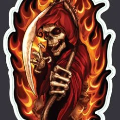 Lethal Threat Designs Lethal Threat Flaming Reaper Mini Decal Set