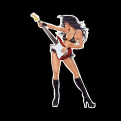Lethal Threat Designs Lethal Threat Rocker Girl Mini Decal
