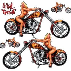 Lethal Threat Designs Lethal Threat Chopper Chick Decal
