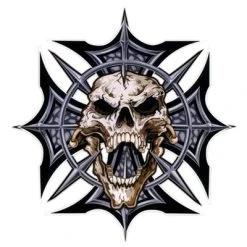 Lethal Threat Designs Lethal Threat Spike Skull Cross Decal