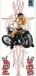 Lethal Threat Designs Lethal Threat Pinstripe Motorcycle Girl Decal