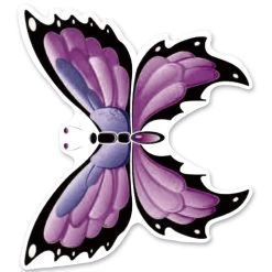 Lethal Threat Designs Lethal Threat Rude & Crude Purple Butterfly Mini Decal