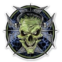 Lethal Threat Designs Lethal Threat Rude & Crude Frankie Skull Mini Decal
