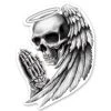 Lethal Threat Designs Lethal Threat Rude & Crude Angel Skull Mini Decal