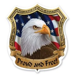 Lethal Threat Designs Lethal Threat Rude & Crude Proud N Free Eagle Mini Decal