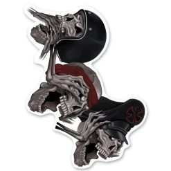 Lethal Threat Designs Lethal Threat Rude & Crude See No Evil Biker Mini Decal