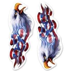 Lethal Threat Designs Lethal Threat Rude & Crude Flame USA Eagle Mini Decal