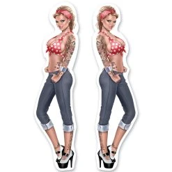 Lethal Threat Designs Lethal Threat Rude & Crude Hot Rod Diva Mini Decal