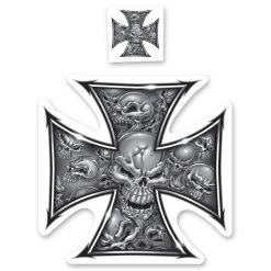 Lethal Threat Designs Lethal Threat Rude & Crude Iron Cross Mini Decal