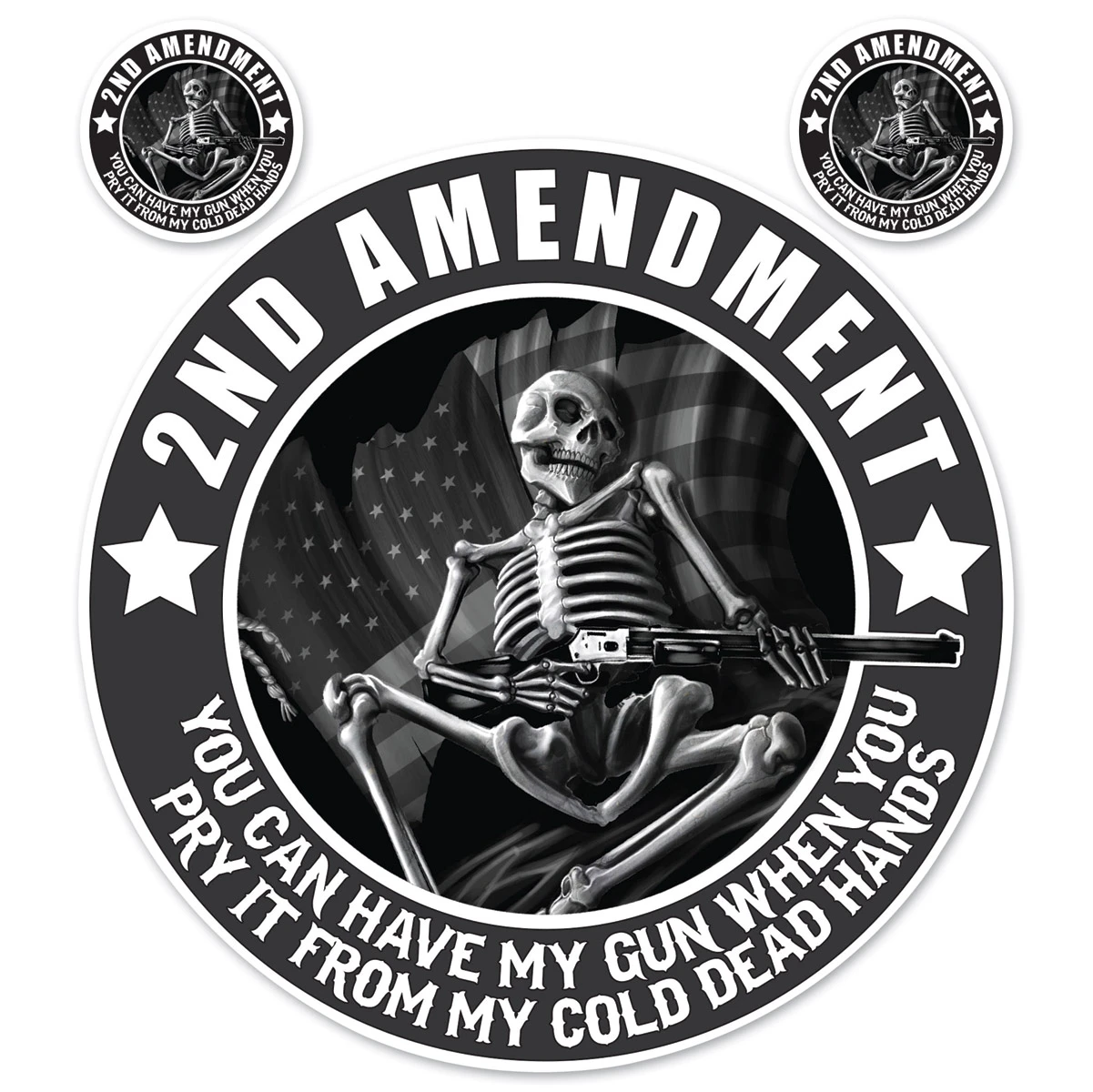 Lethal Threat Designs Lethal Threat 2nd Amendment Skeleton Decal