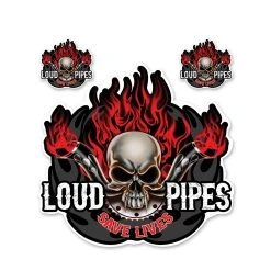 Lethal Threat Designs Lethal Threat Loud Pipes Saves Lives Decal