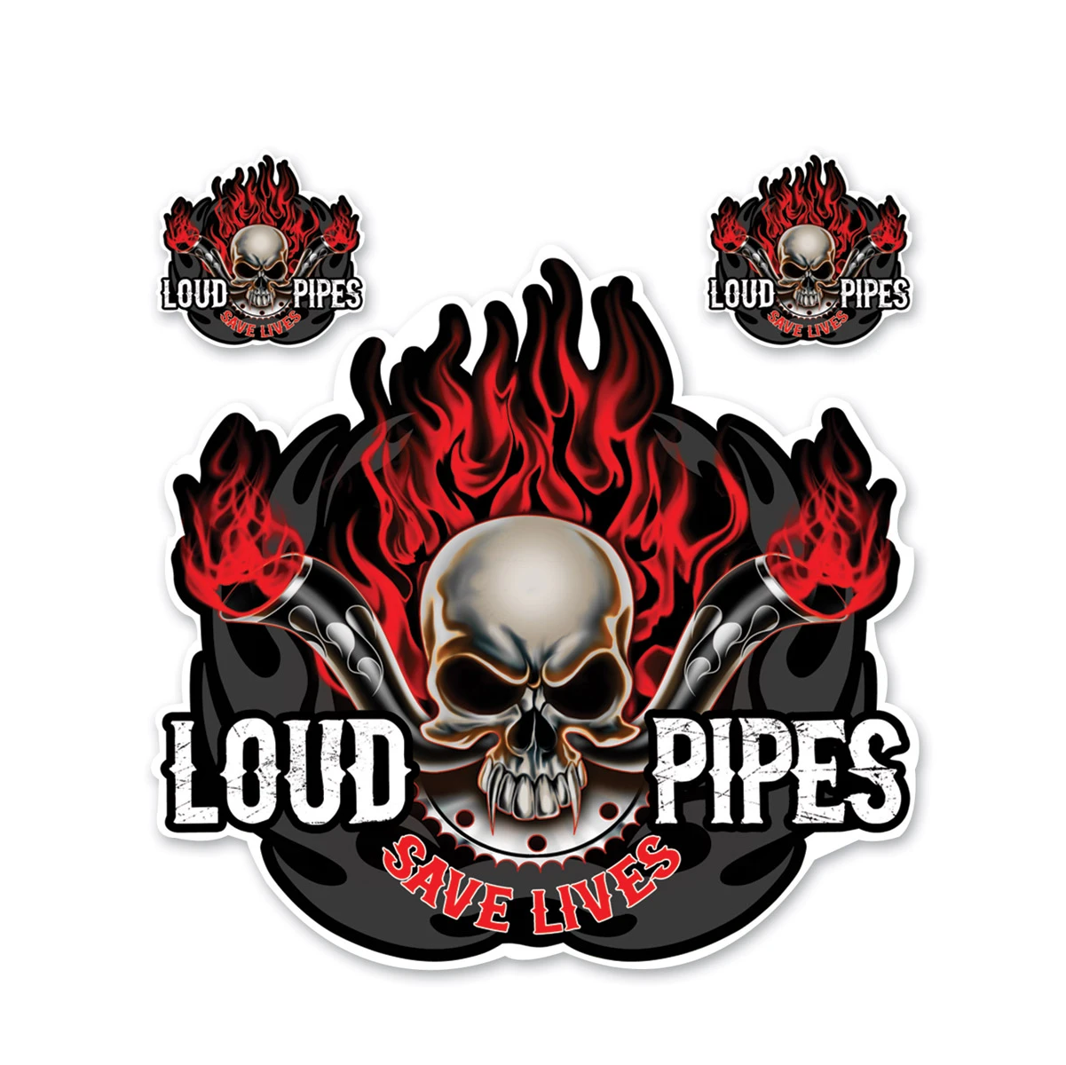 Lethal Threat Designs Lethal Threat Loud Pipes Saves Lives Decal