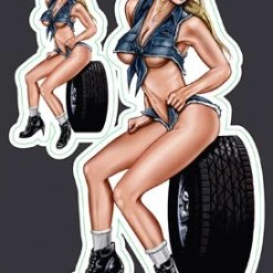 Lethal Threat Designs Lethal Threat Mechanic Babe Mini Decal