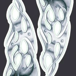 Lethal Threat Designs Lethal Threat Tri-Chrome Skulls Mini Decal