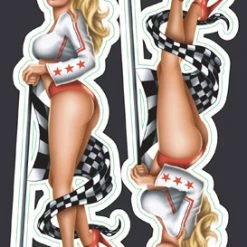 Lethal Threat Designs Lethal Threat Red Race Babe Mini Decal Set