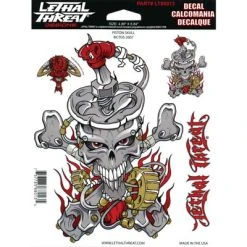 Lethal Threat Designs Lethal Threat Piston Skull Decal