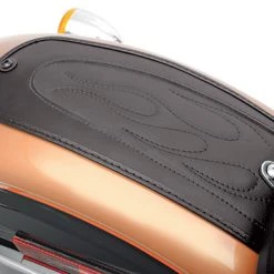 Drag Specialties Fender Skin With Flame Stitch Automotive-Grade Vinyl Center