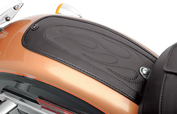 Drag Specialties Fender Skin With Flame Stitch Automotive-Grade Vinyl Center