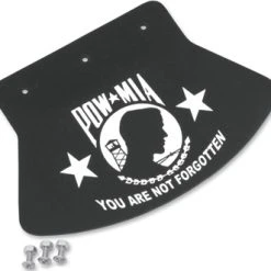 DRAG Specialties Medium Studded Mud Flap With POW-MIA Design