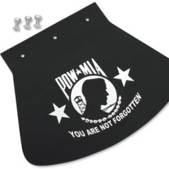 DRAG Specialties Large Mud Flap With POW-MIA Design