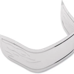 Drag Specialties Chrome Flame Steel Front Fender Skirt For FLT And FLHT